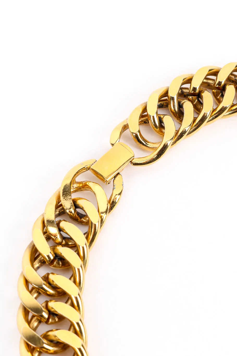 Flat Curb Chain Collar Necklace
