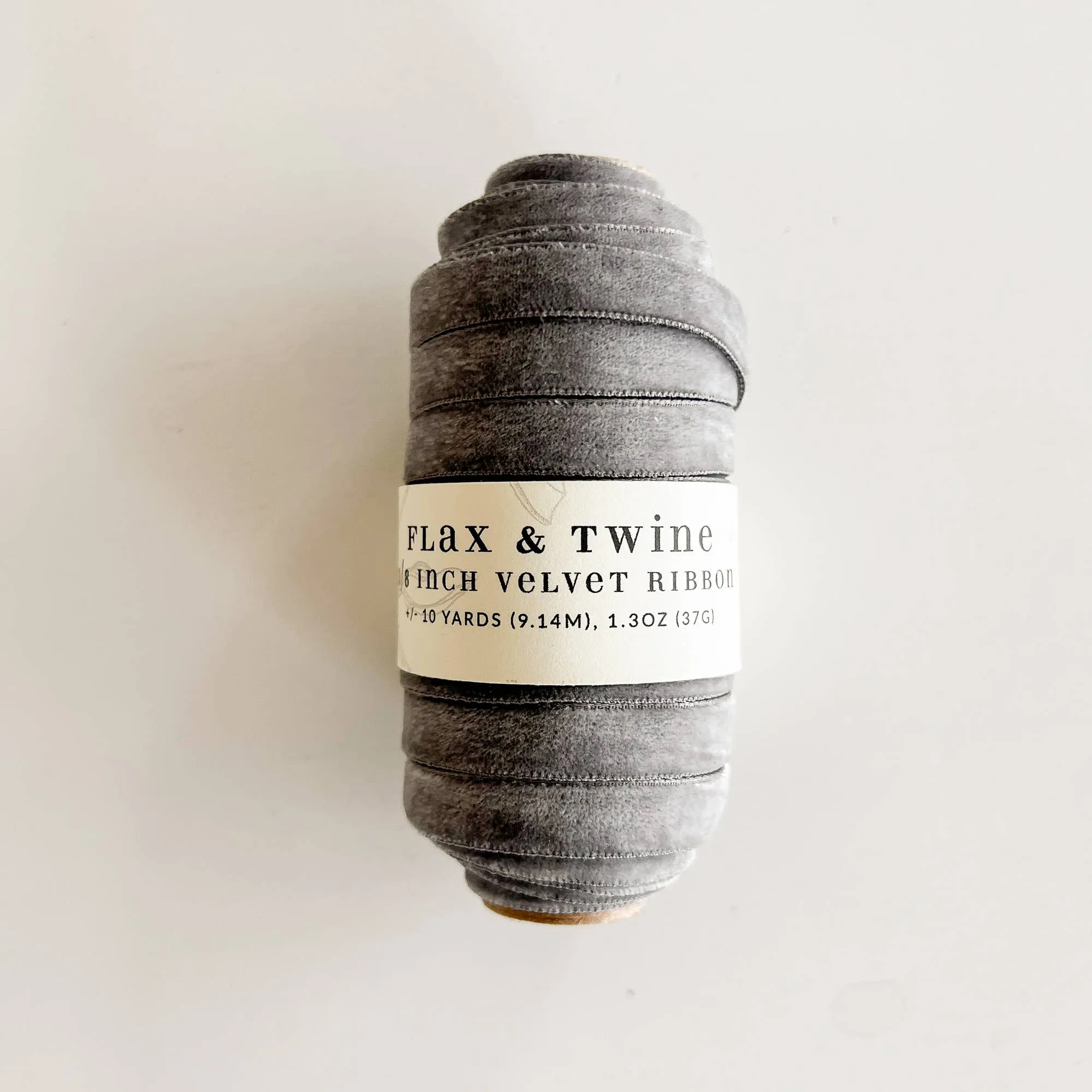 Flax & Twine 3/8" Velvet Ribbon: Jasper / 10 yards
