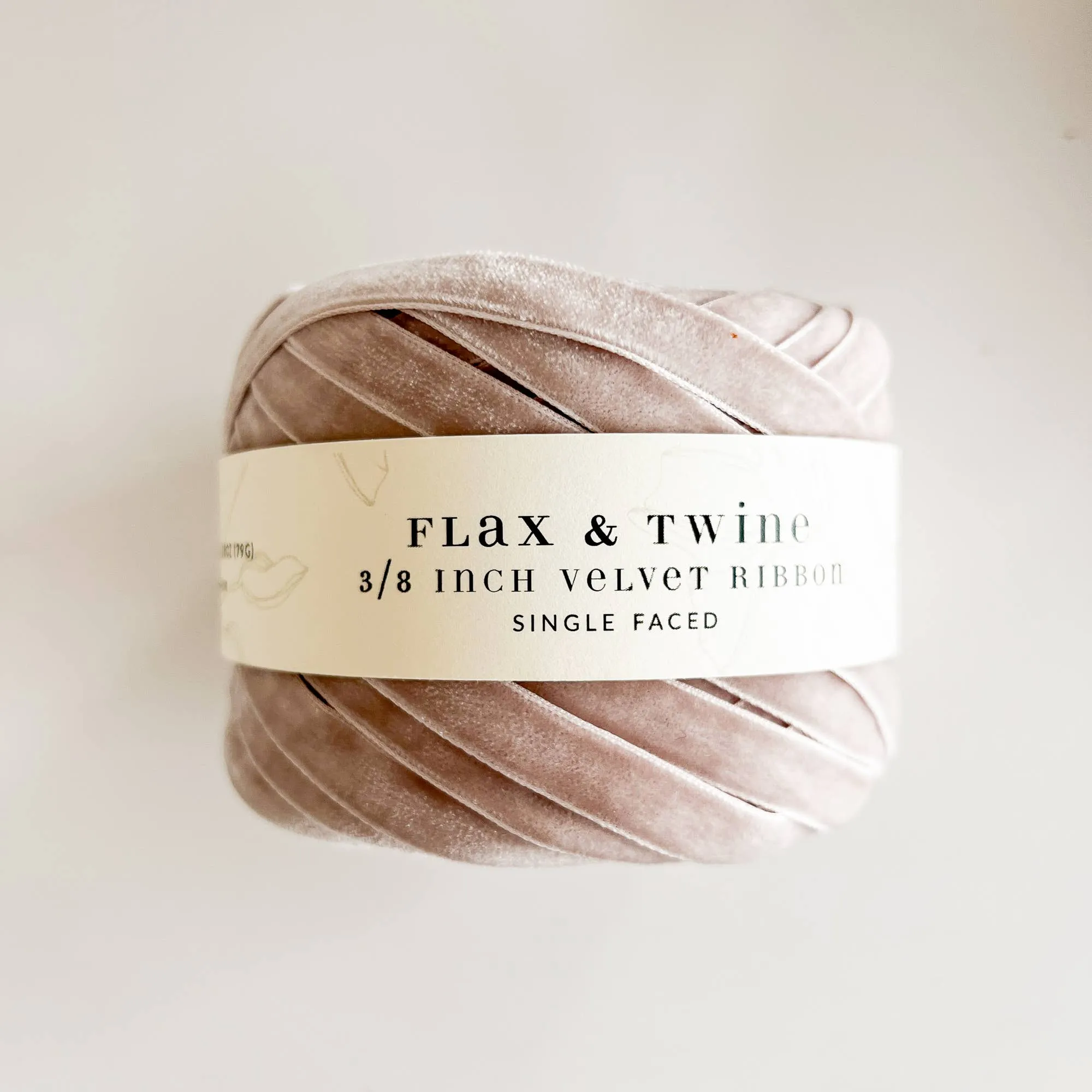 Flax & Twine 3/8" Velvet Ribbon: Jasper / 10 yards