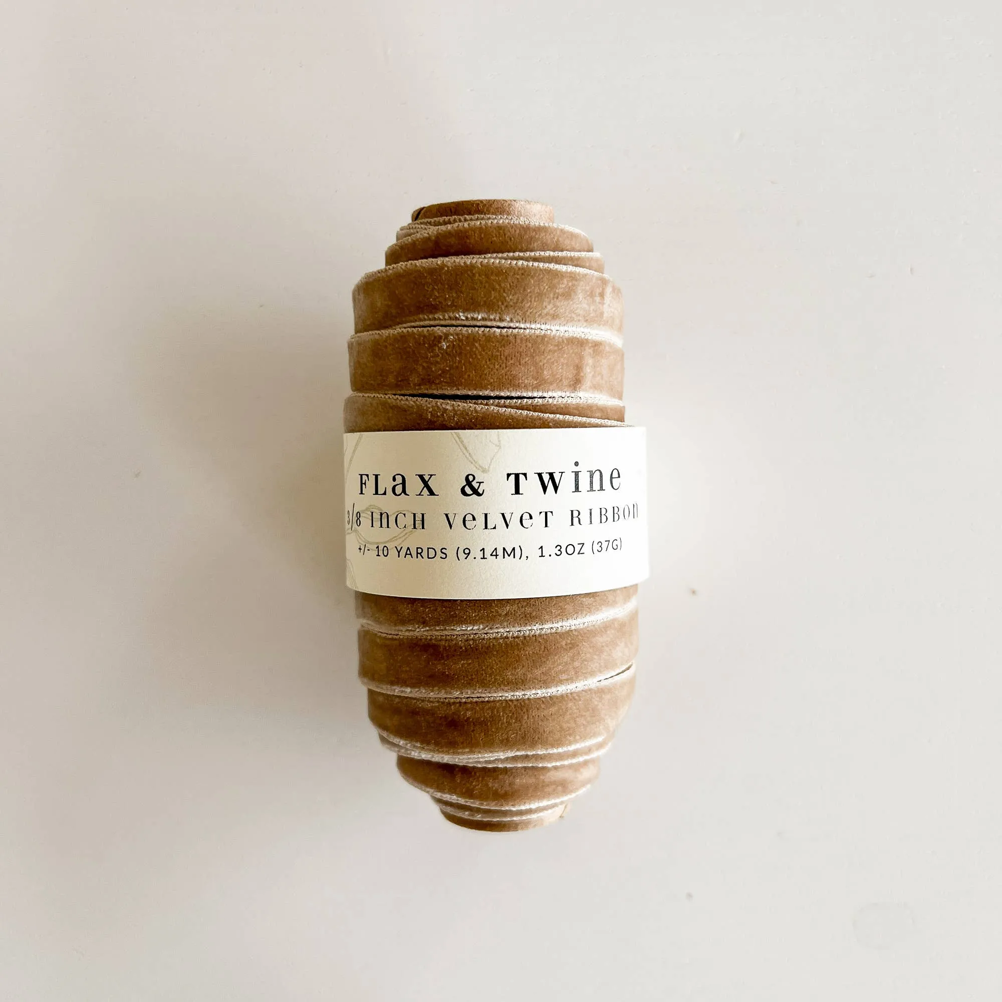 Flax & Twine 3/8" Velvet Ribbon: Jasper / 10 yards