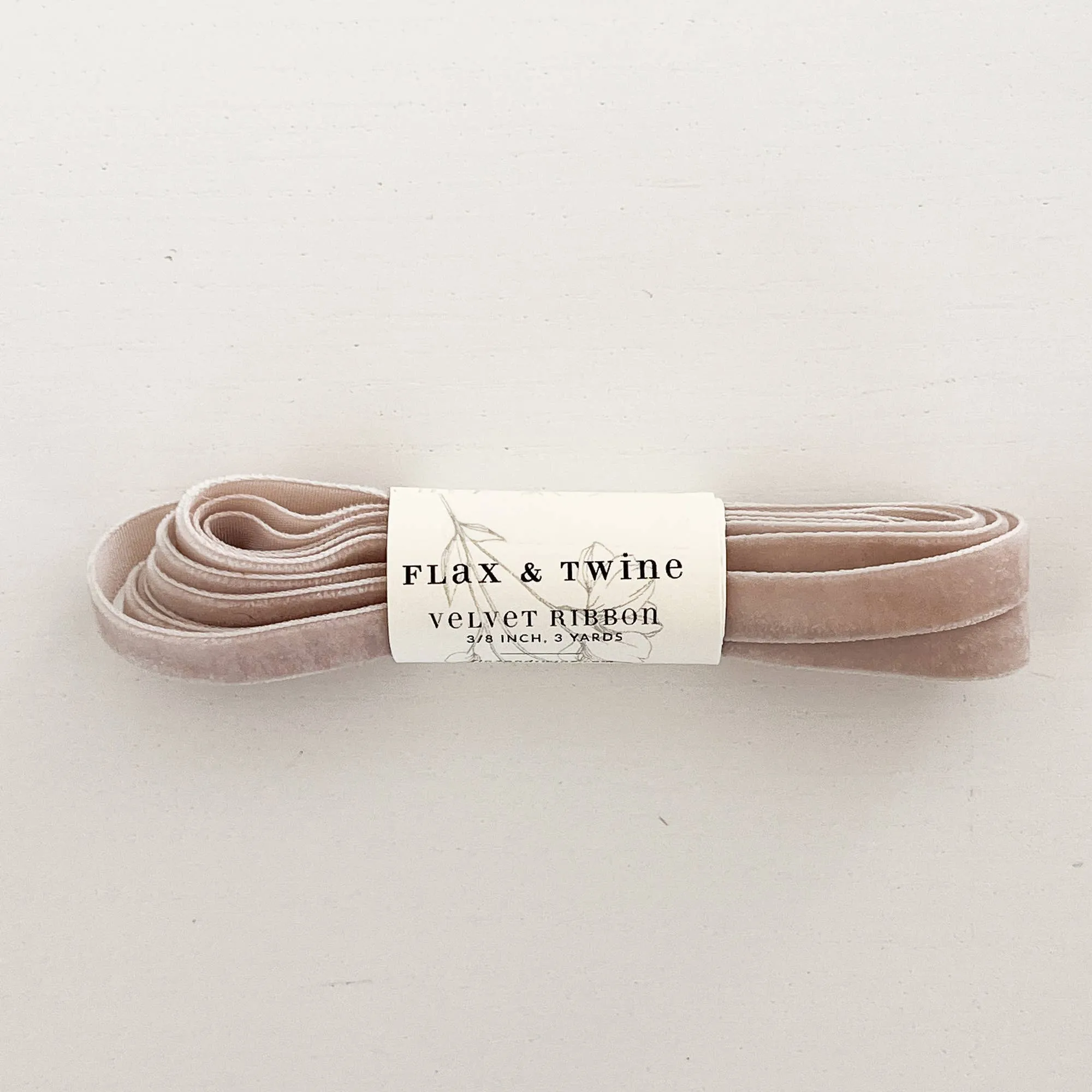 Flax & Twine 3/8" Velvet Ribbon: Jasper / 10 yards