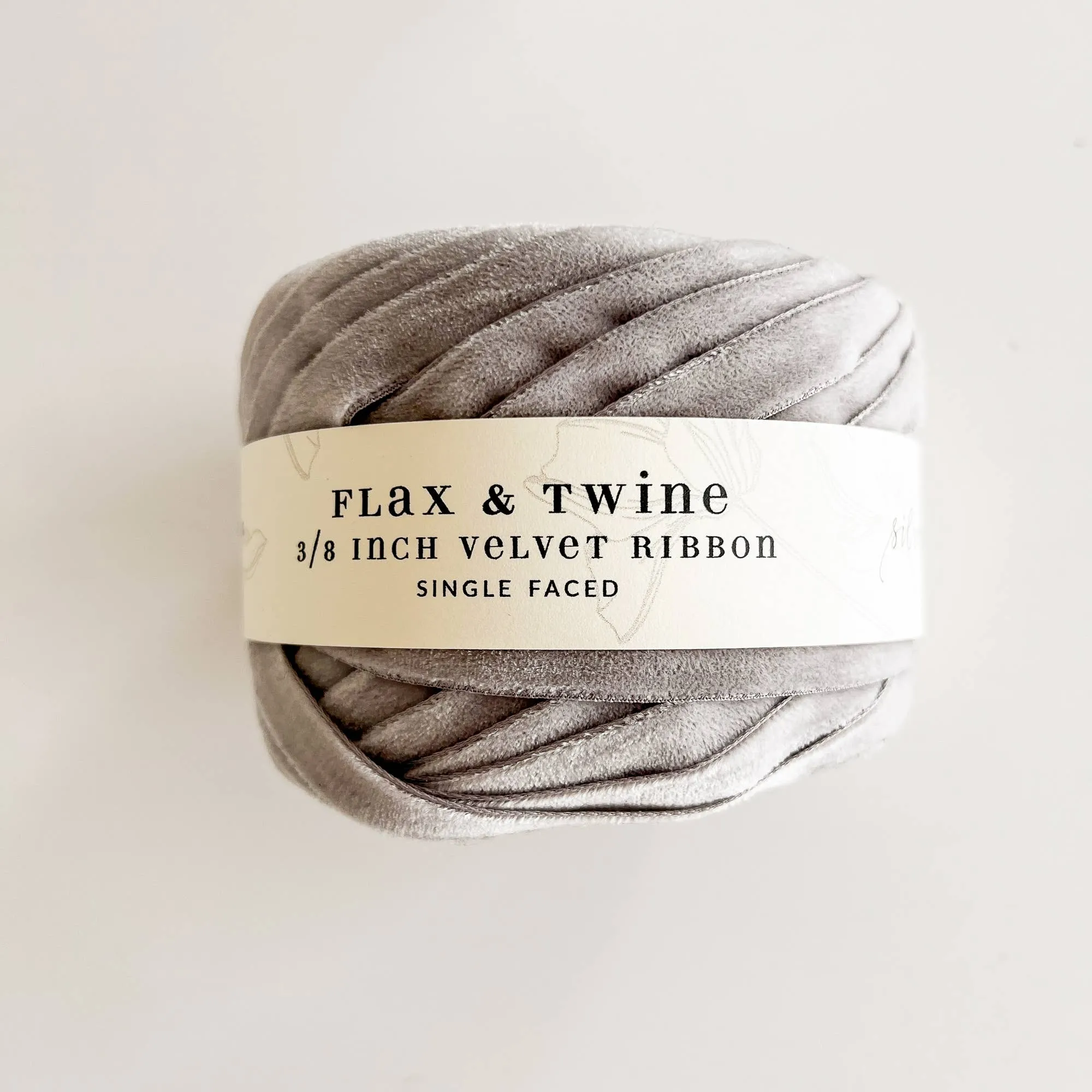 Flax & Twine 3/8" Velvet Ribbon: Jasper / 10 yards