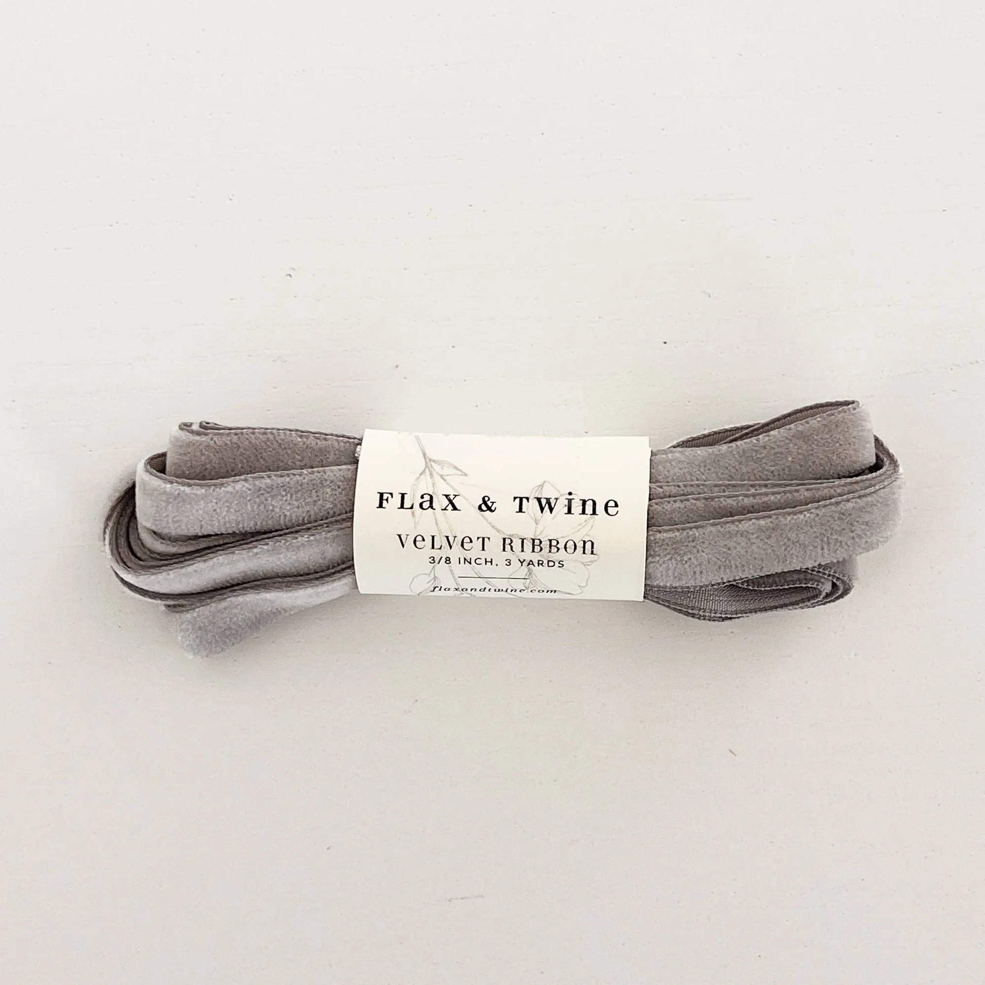 Flax & Twine 3/8" Velvet Ribbon: Jasper / 10 yards