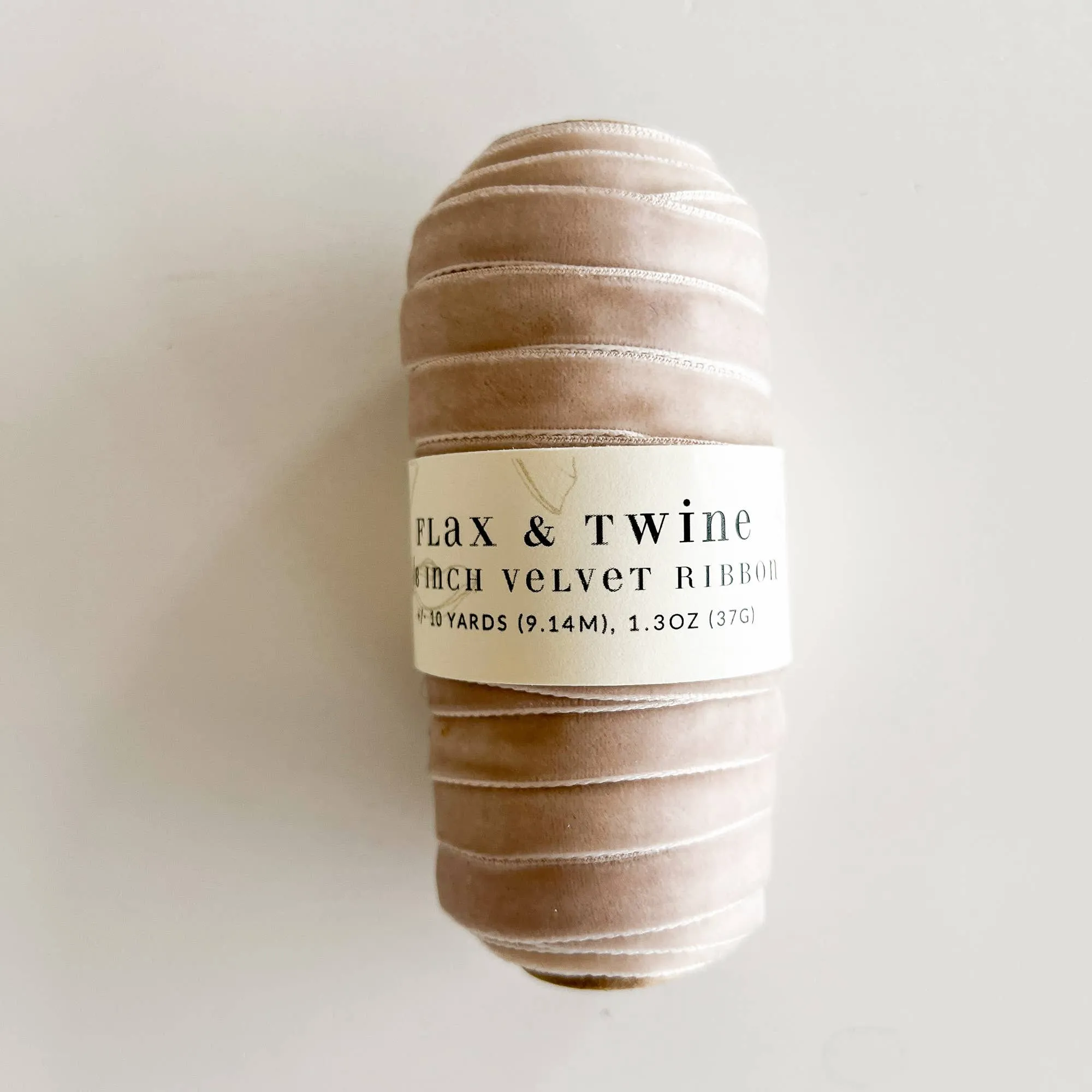 Flax & Twine 3/8" Velvet Ribbon: Jasper / 10 yards