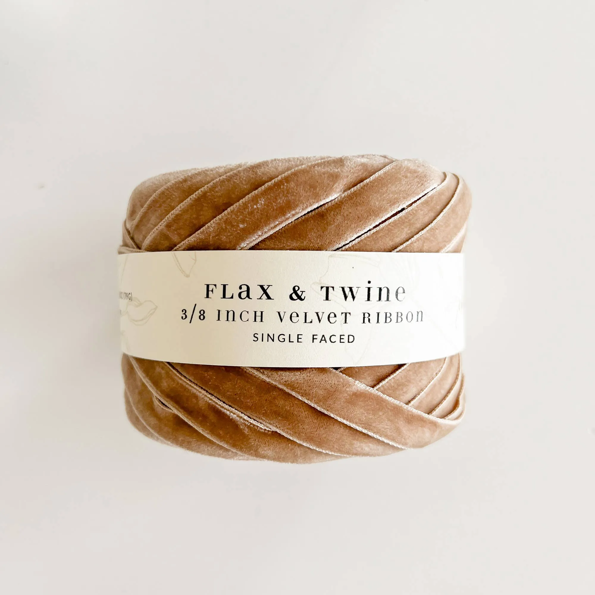 Flax & Twine 3/8" Velvet Ribbon: Jasper / 10 yards