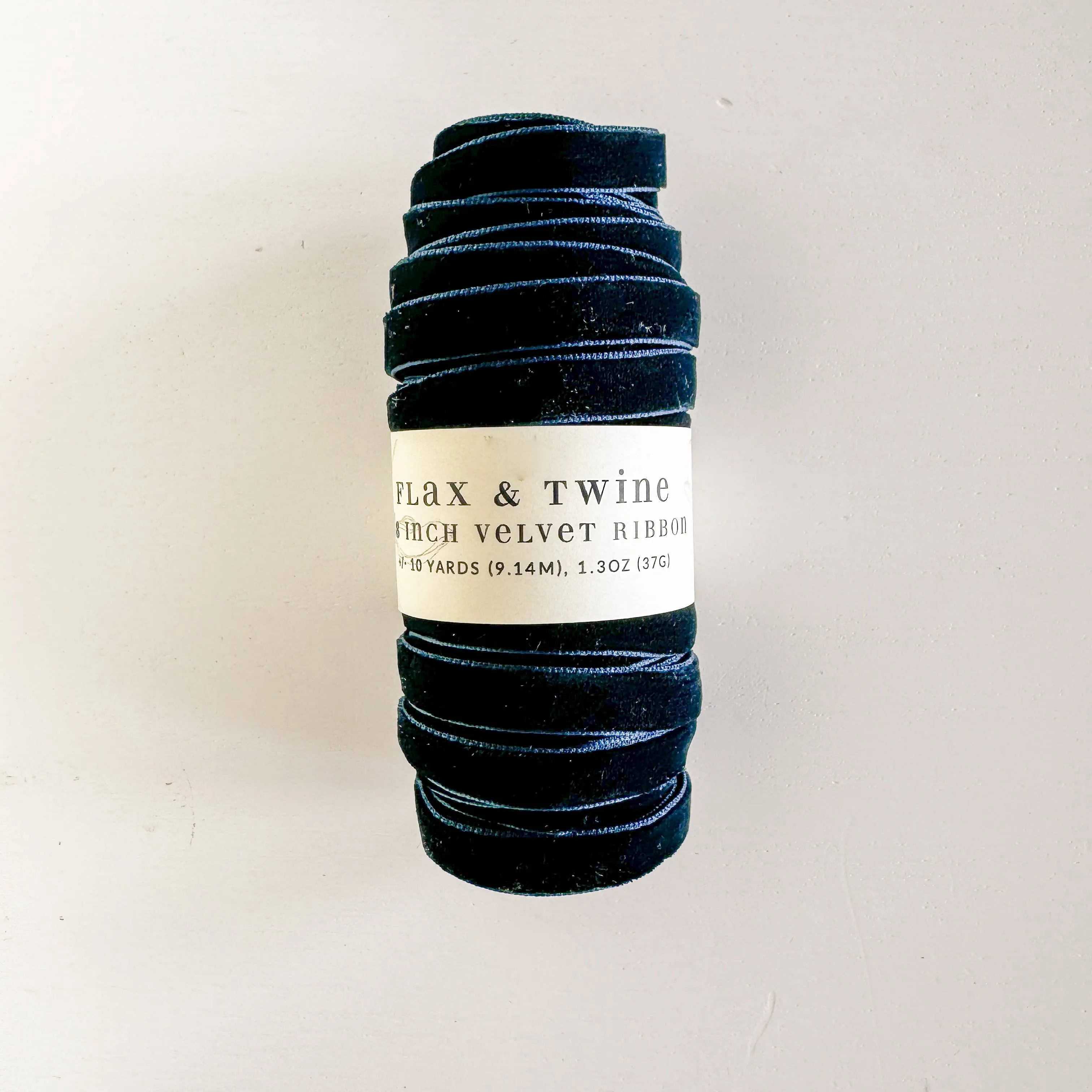 Flax & Twine 3/8" Velvet Ribbon: Jasper / 10 yards