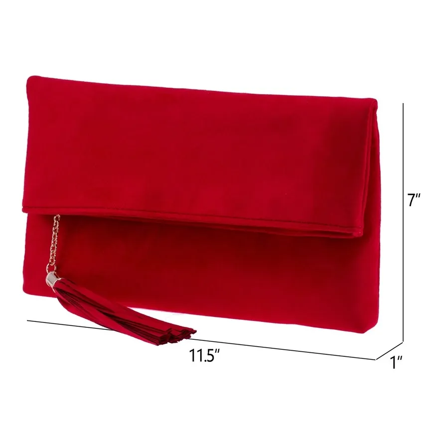 Foldover Clutch - Red