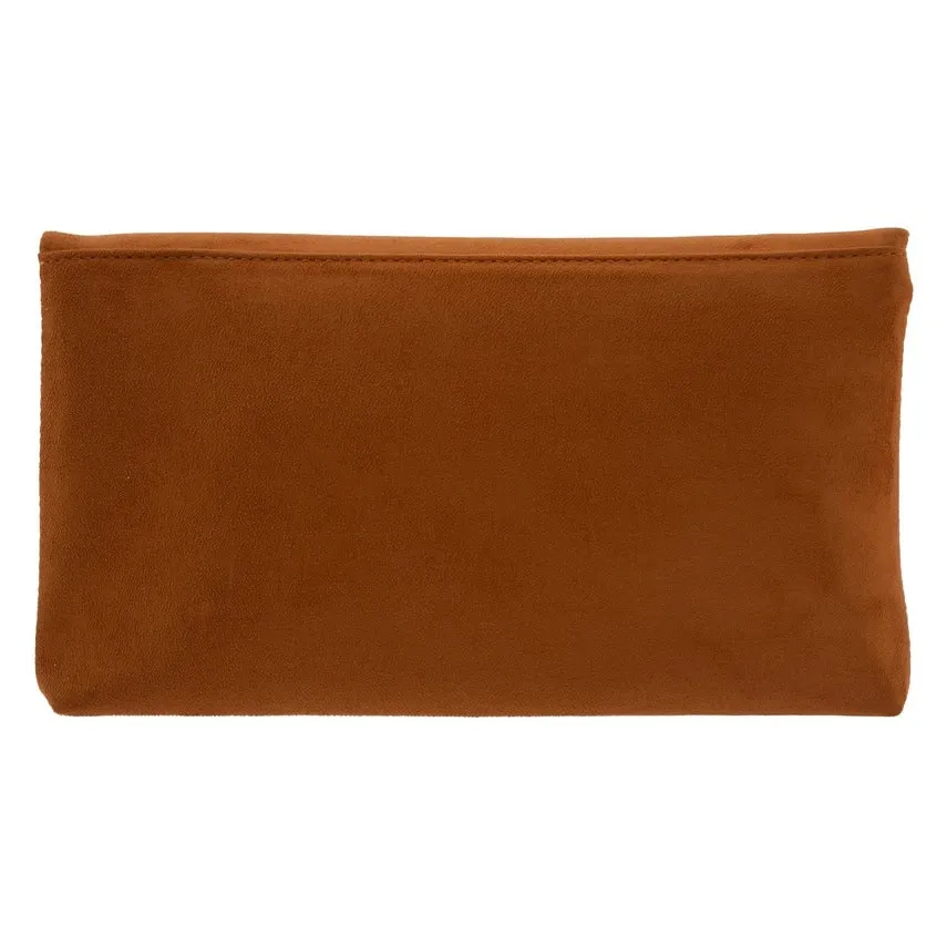 Foldover Clutch - Tan