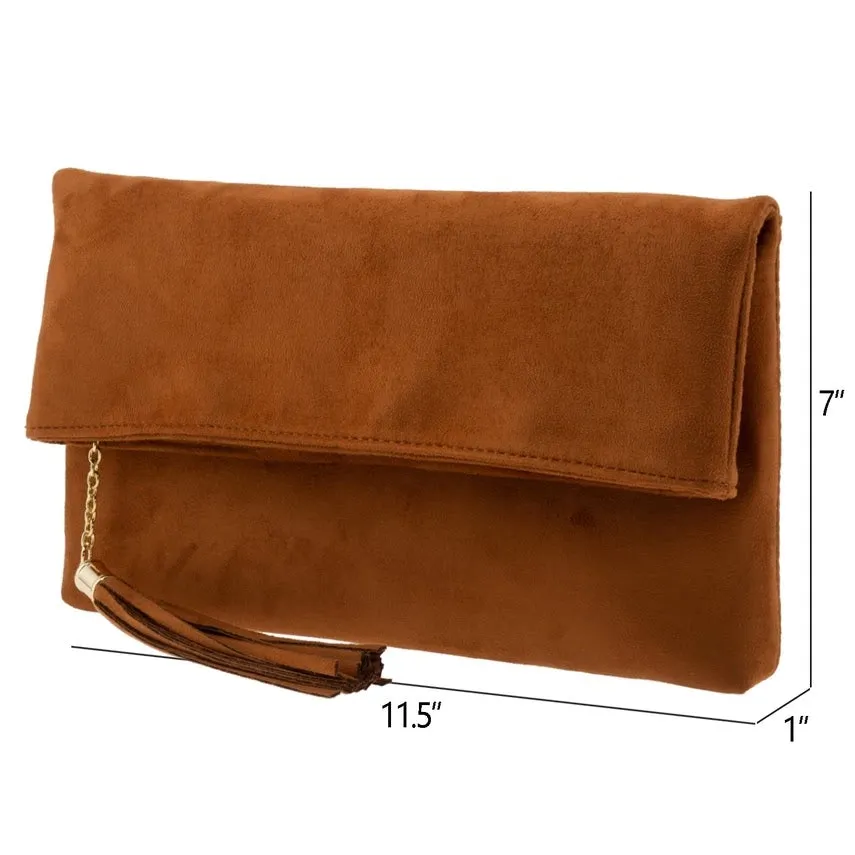Foldover Clutch - Tan