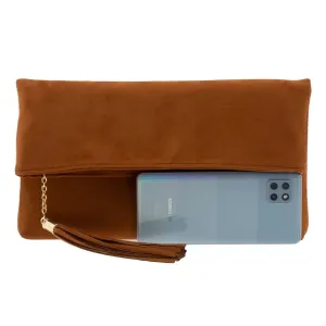 Foldover Clutch - Tan