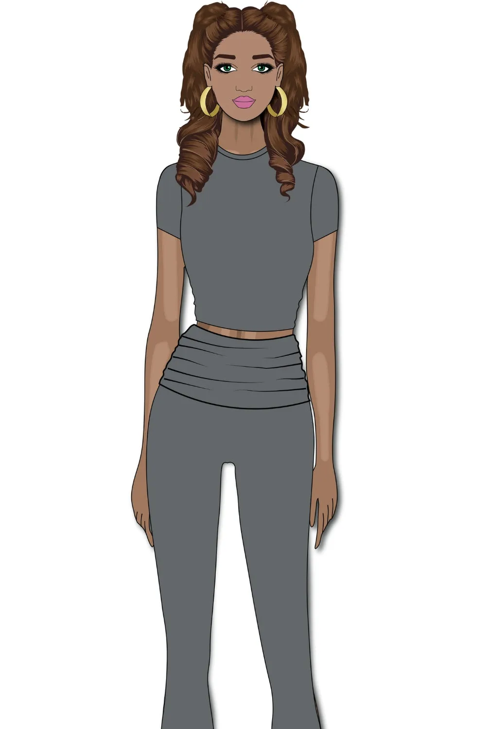 Foldover Legging - Slate