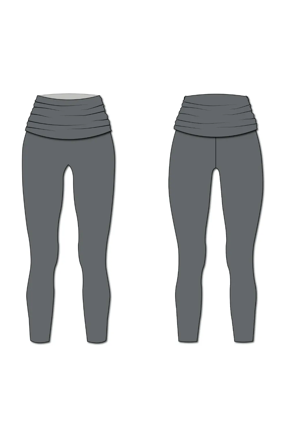 Foldover Legging - Slate