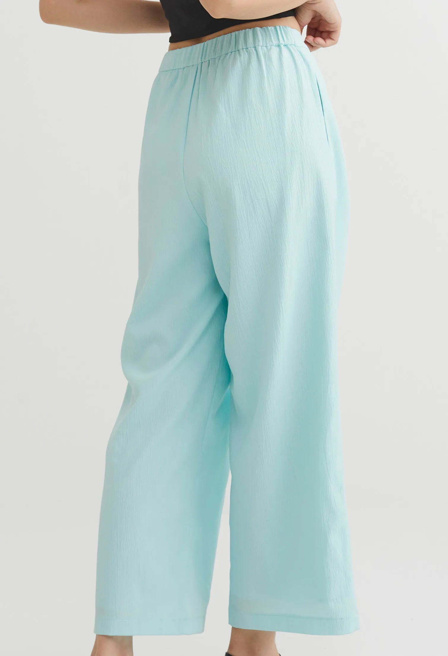 Foldover Pleat Straight Smart Pants