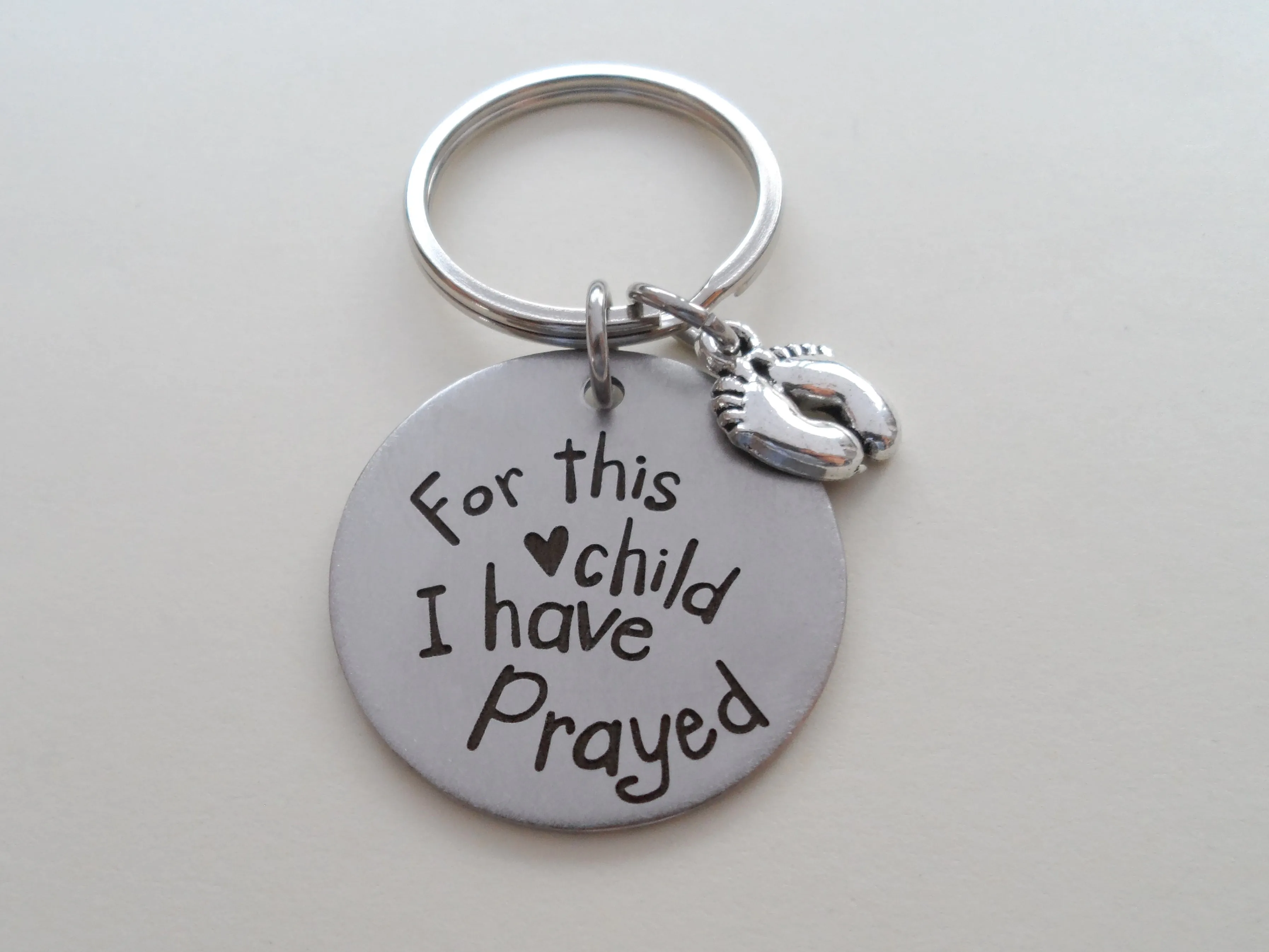 For This Child I Have Prayed Keychain; Handbag Charm, Mother's Keychain, Father's Keychain