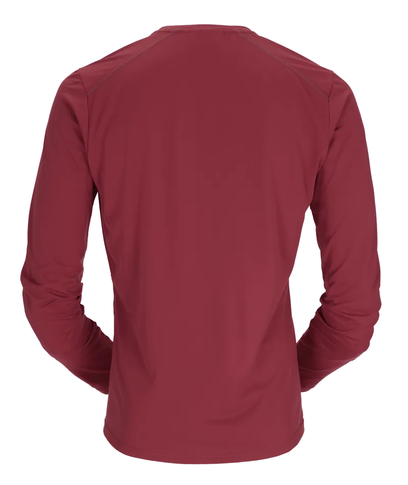 FORCE LONG SLEEVE TEE - OXBLOOD RED