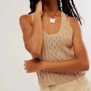 Free People High Tide Cable Tank Small