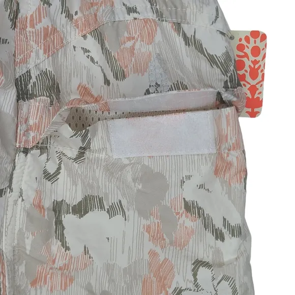 Free People Movement In the Wild Printed Shorts Ivory Combo OB1640745 Medium NWT