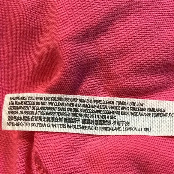 Free People Neon Coral/Hot Pink Nantucket Fleece Pullover Sz-M