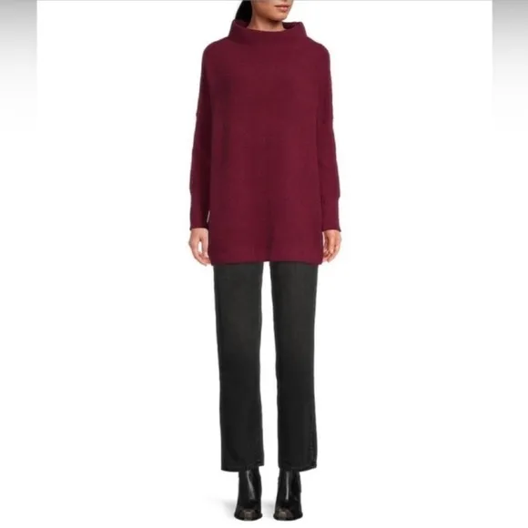 Free People Ottoman Slouchy Tunic Pomegranate WineSize:M
