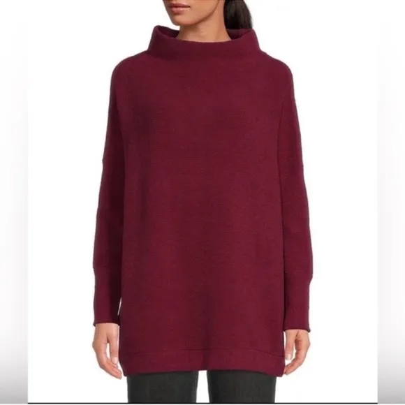 Free People Ottoman Slouchy Tunic Pomegranate WineSize:M