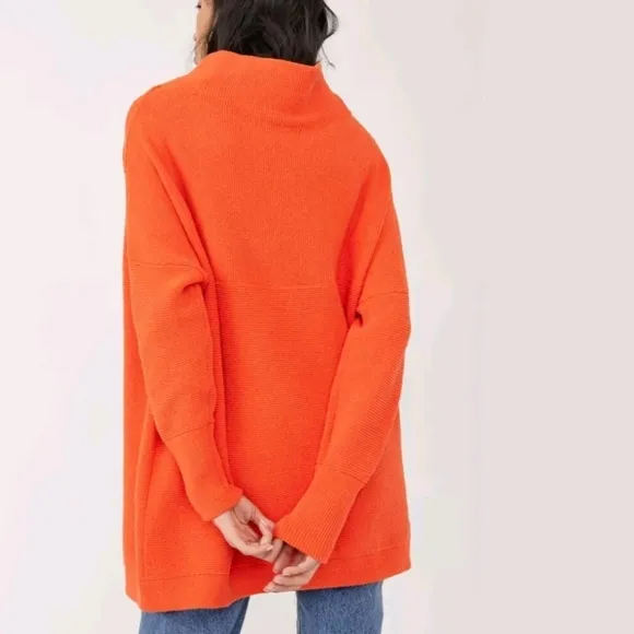 Free People Slouchy Ottoman Tunic Audacious (Orange) xs