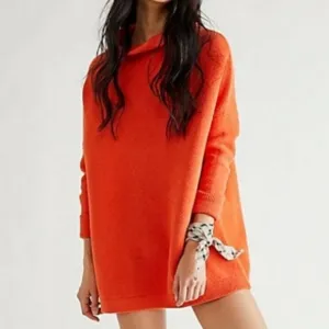 Free People Slouchy Ottoman Tunic Audacious (Orange) xs