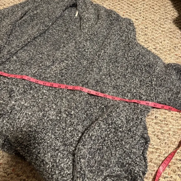 Free People Soft Knit Oversized Slouchy BFF Cardigan in Navy Combo- Size Small