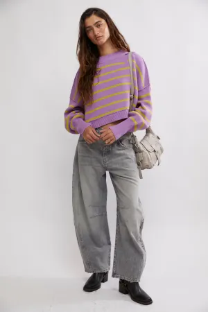 free people: stripe easy street crop-iris orchid combo