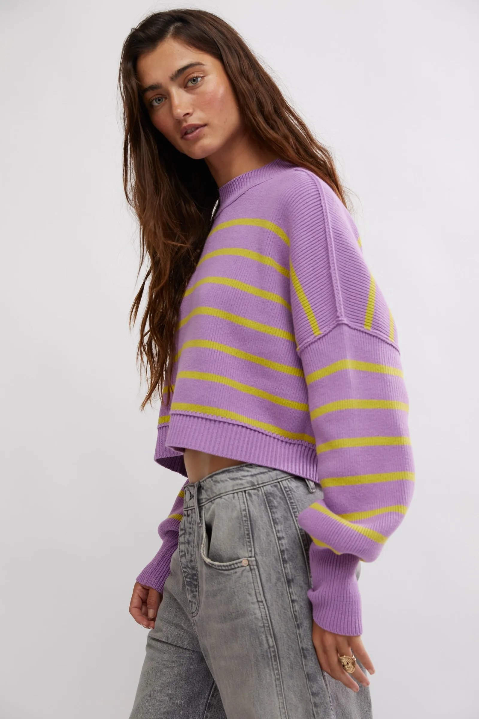 free people: stripe easy street crop-iris orchid combo