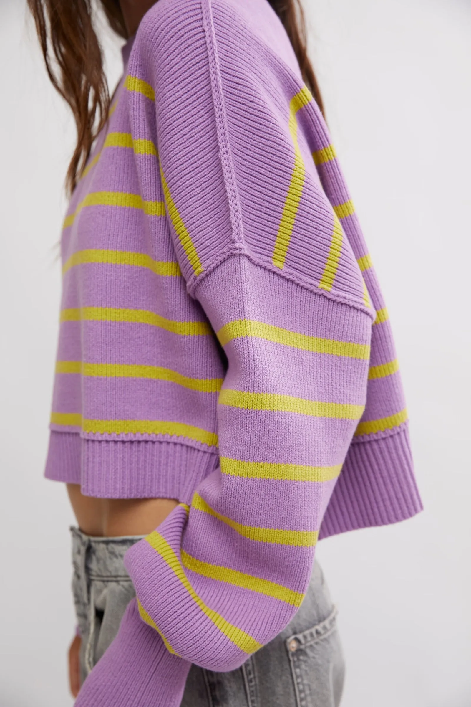 free people: stripe easy street crop-iris orchid combo