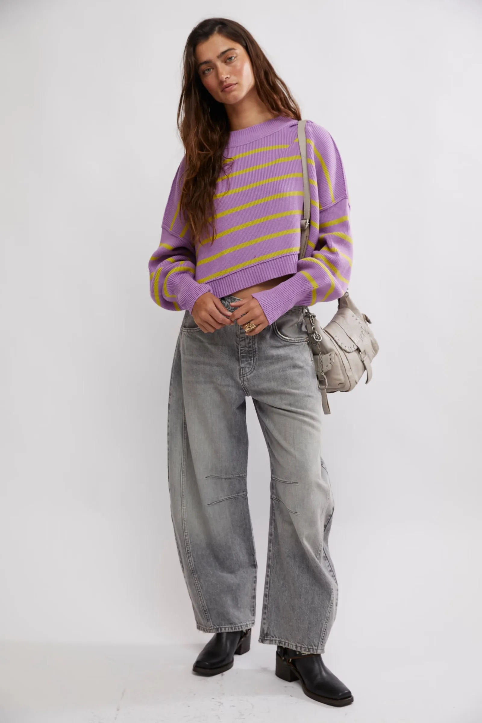 free people: stripe easy street crop-iris orchid combo