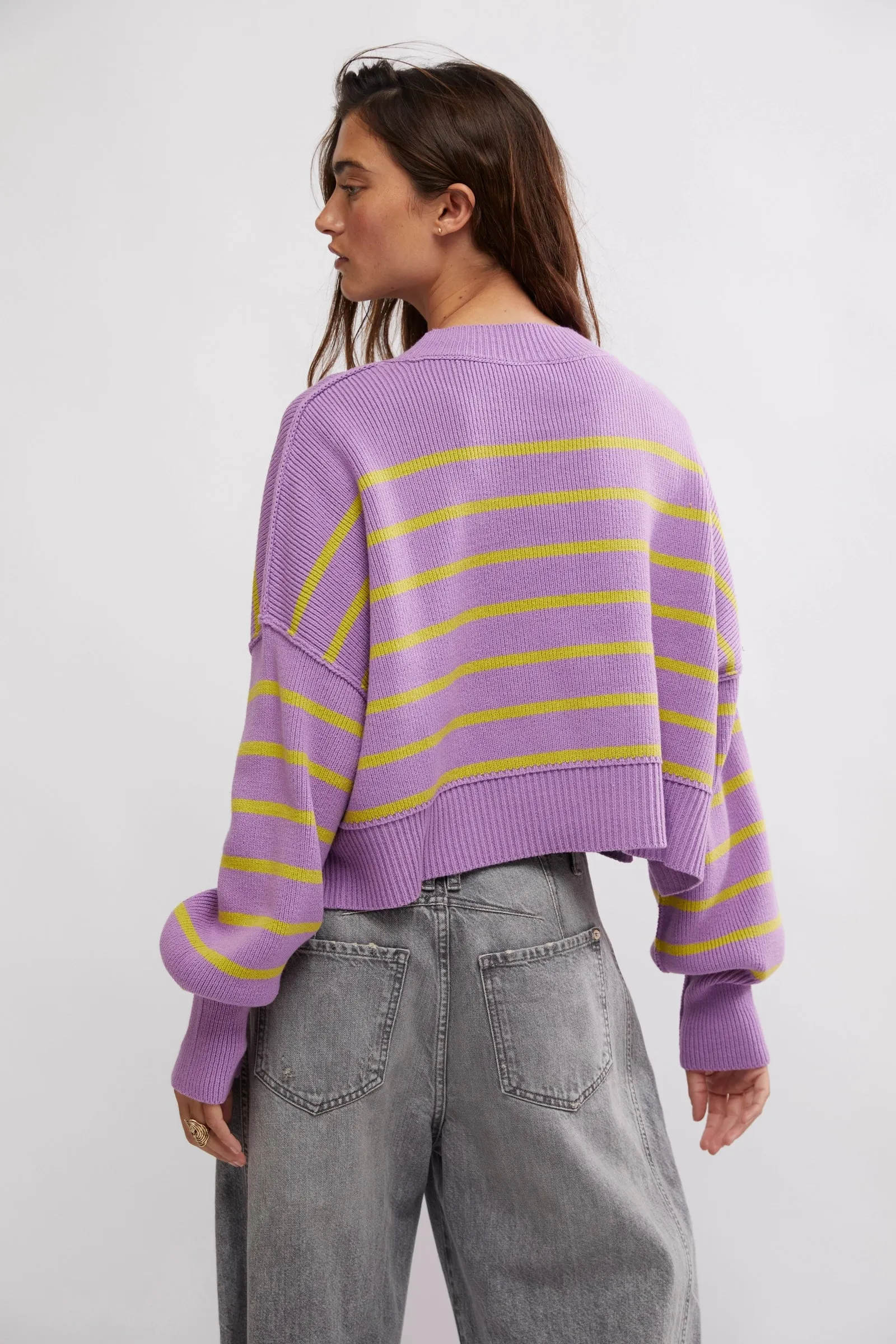 free people: stripe easy street crop-iris orchid combo