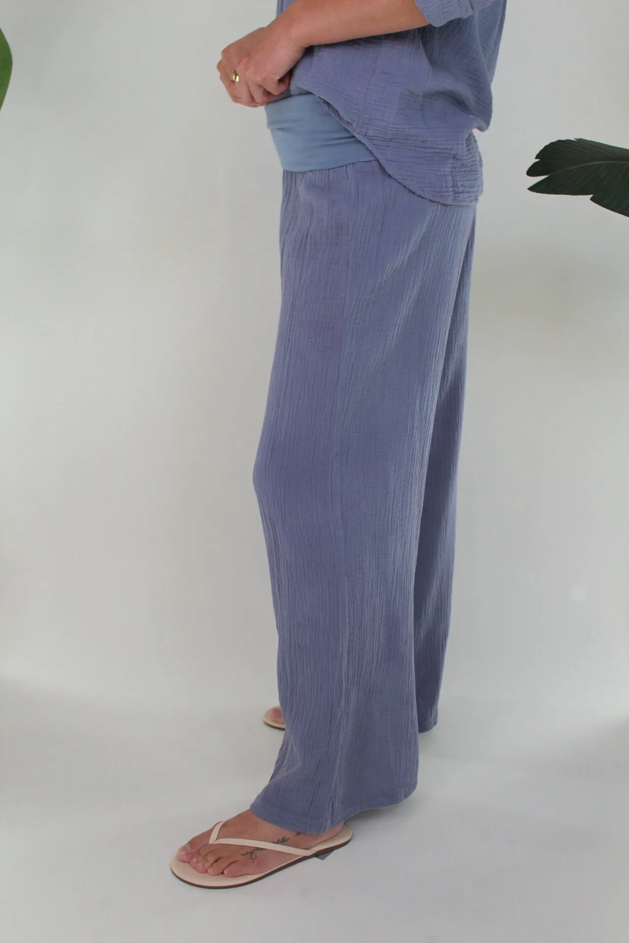 Fresh Laundry Foldover Gauze Pant