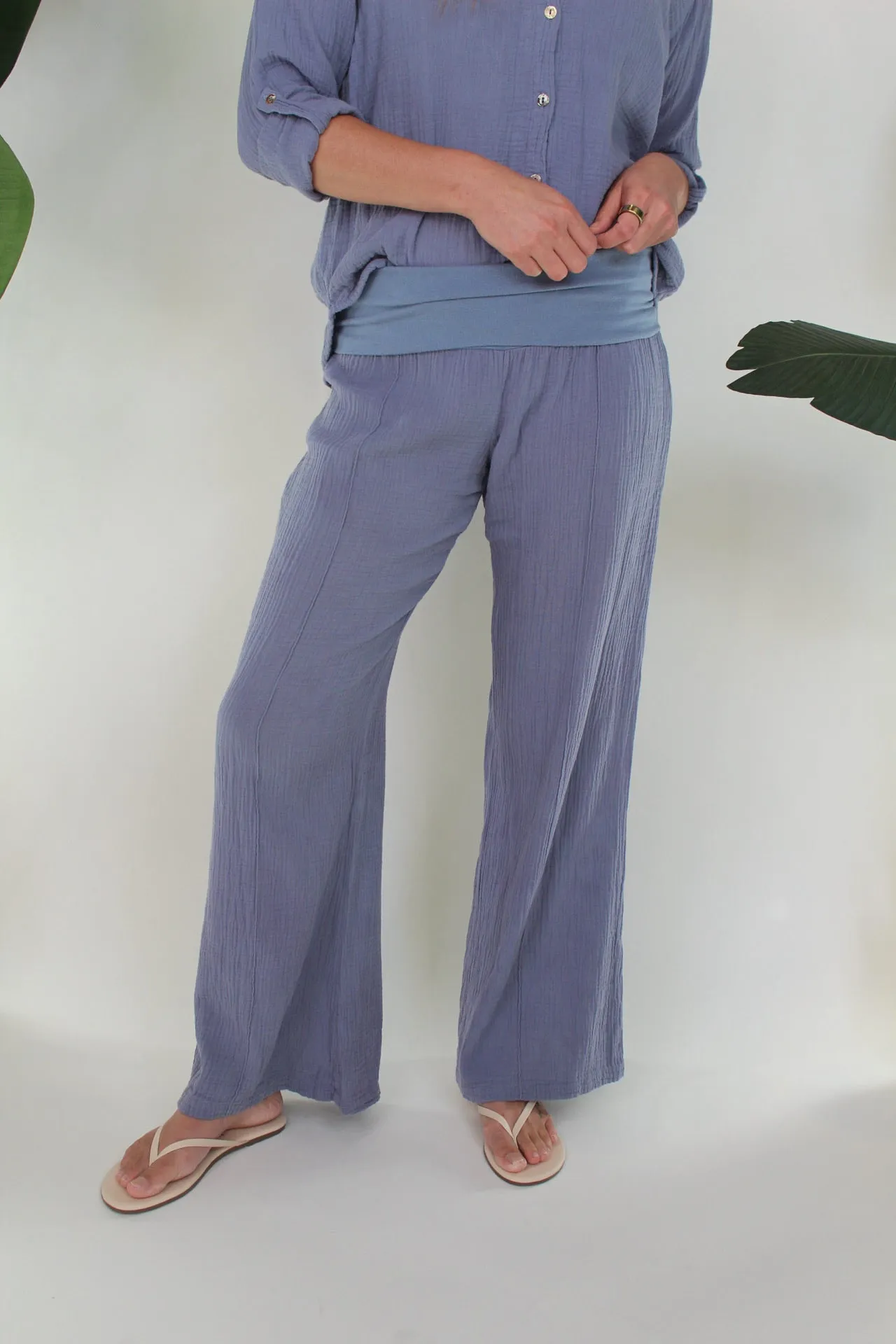 Fresh Laundry Foldover Gauze Pant