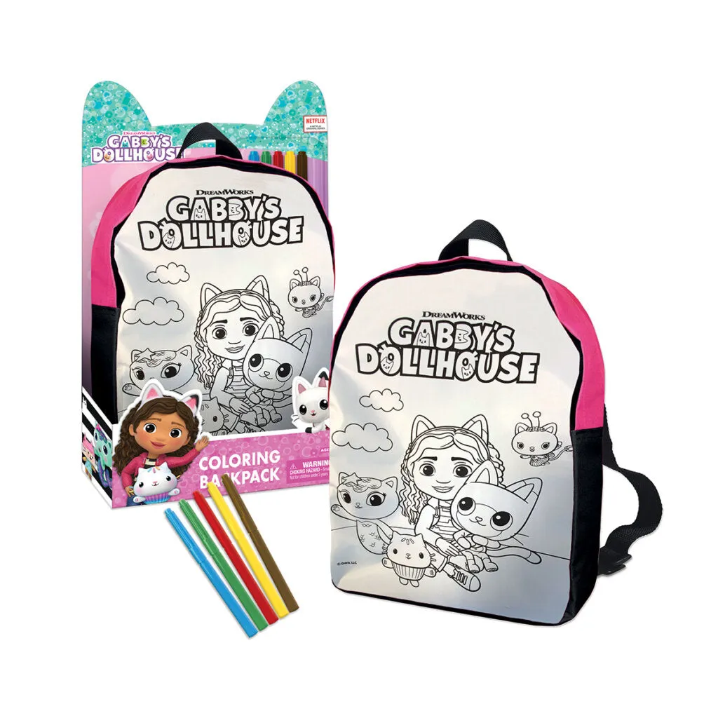 Gabby's Dollhouse Colouring Backpack