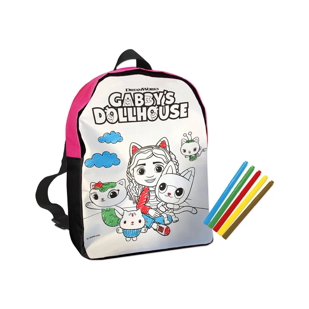 Gabby's Dollhouse Colouring Backpack