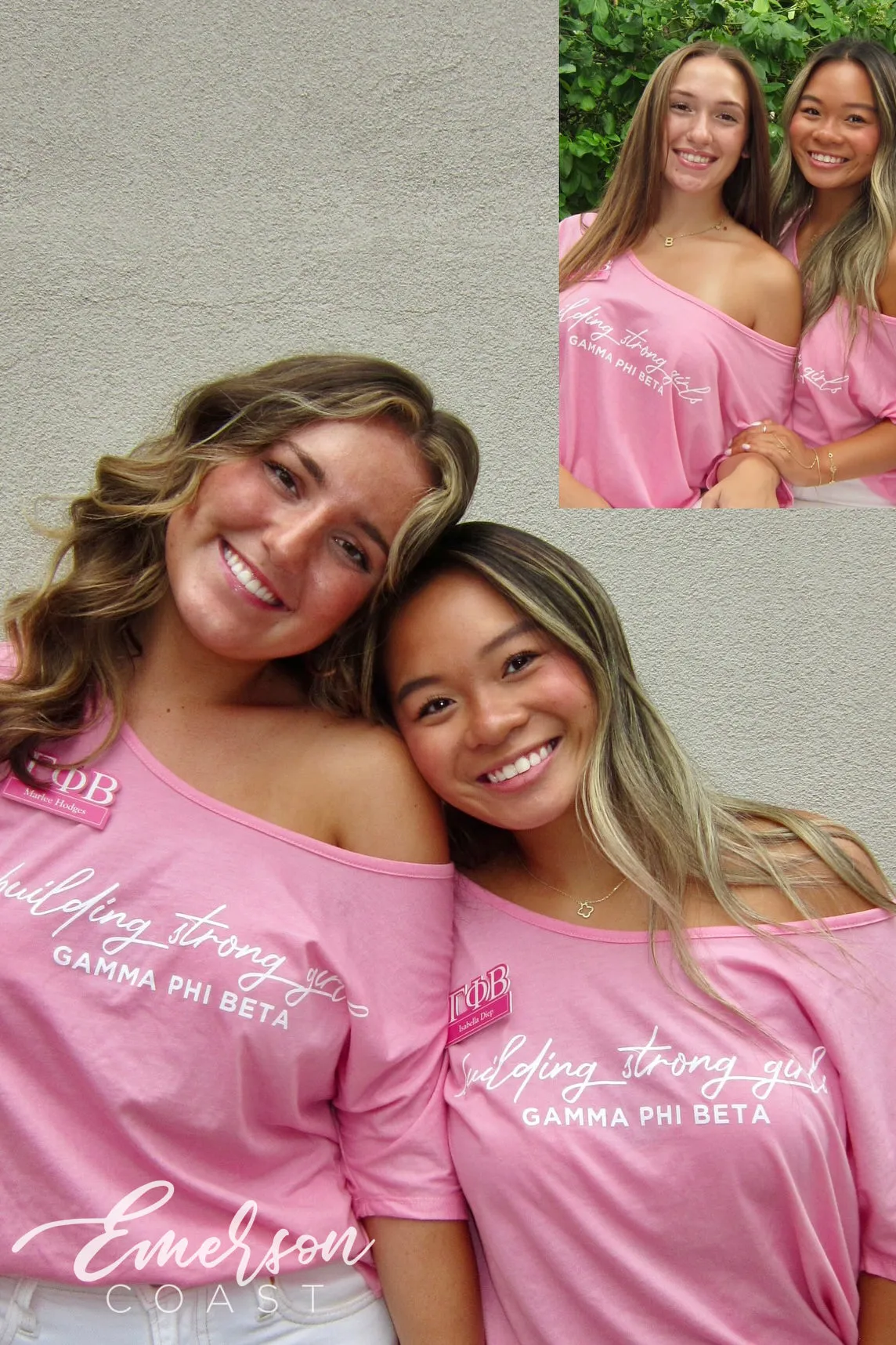 Gamma Phi Beta Building Strong Girls Pink Slouchy Tee
