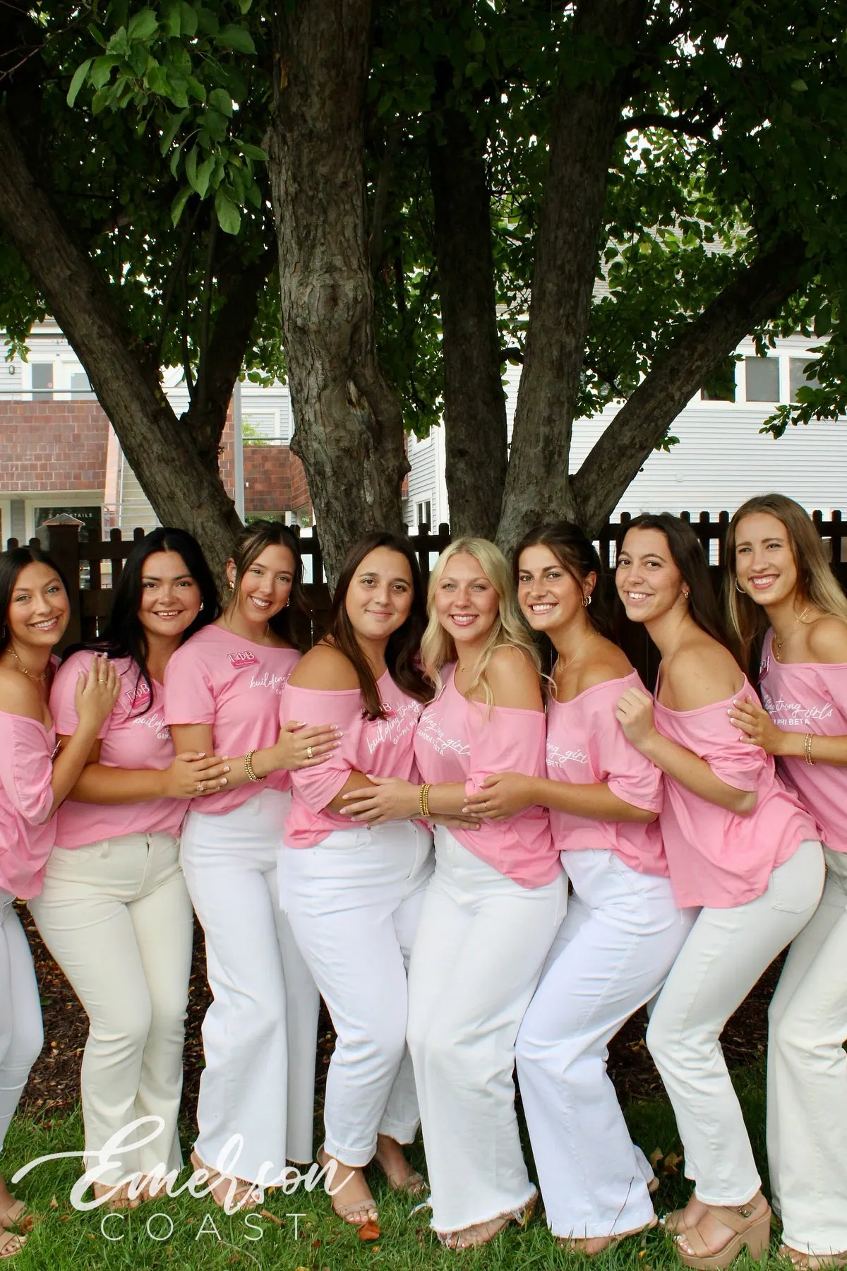 Gamma Phi Beta Building Strong Girls Pink Slouchy Tee