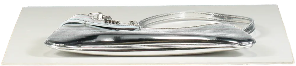 GCDS Silver Metallic Chain Handbag