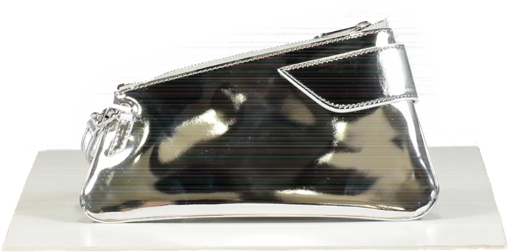 GCDS Silver Metallic Chain Handbag