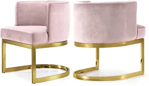 Gianna Pink Velvet Dining Chair