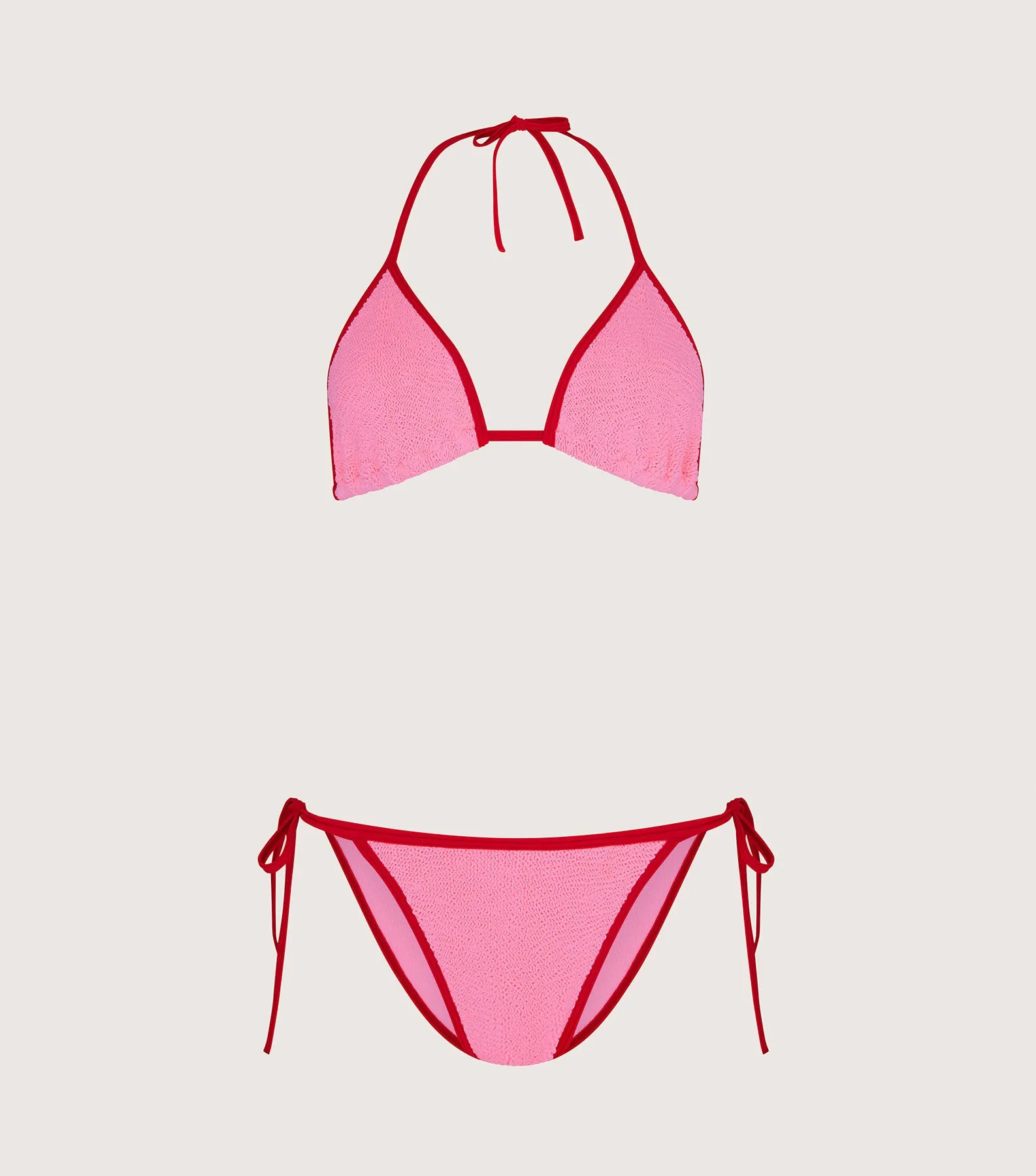 Gina Bikini Contrast - Bubblegum/Red