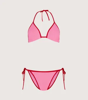 Gina Bikini Contrast - Bubblegum/Red