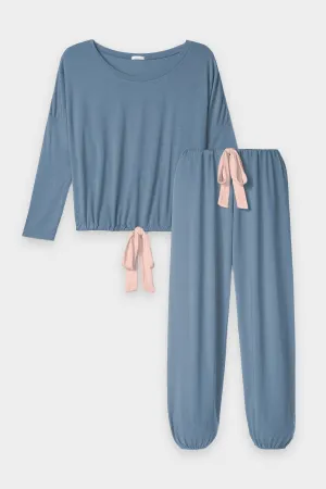 Gisele Modal Slouchy Set in Blue Shadow