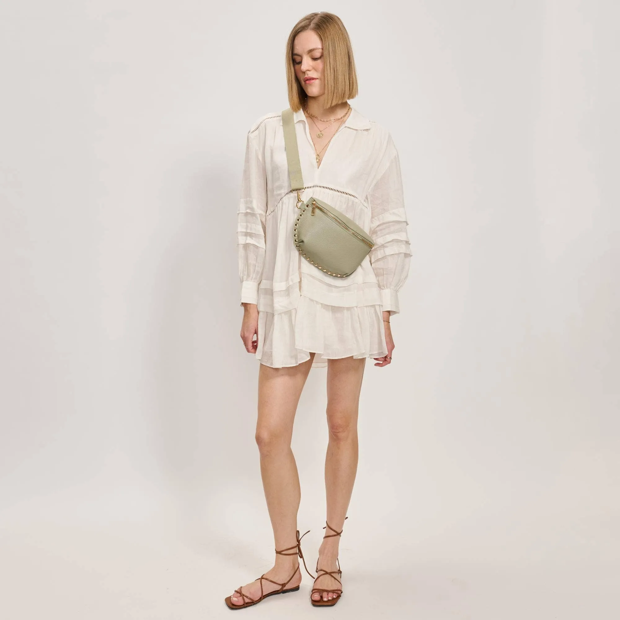 Gizelle Belt Crossbody Bag | Cream