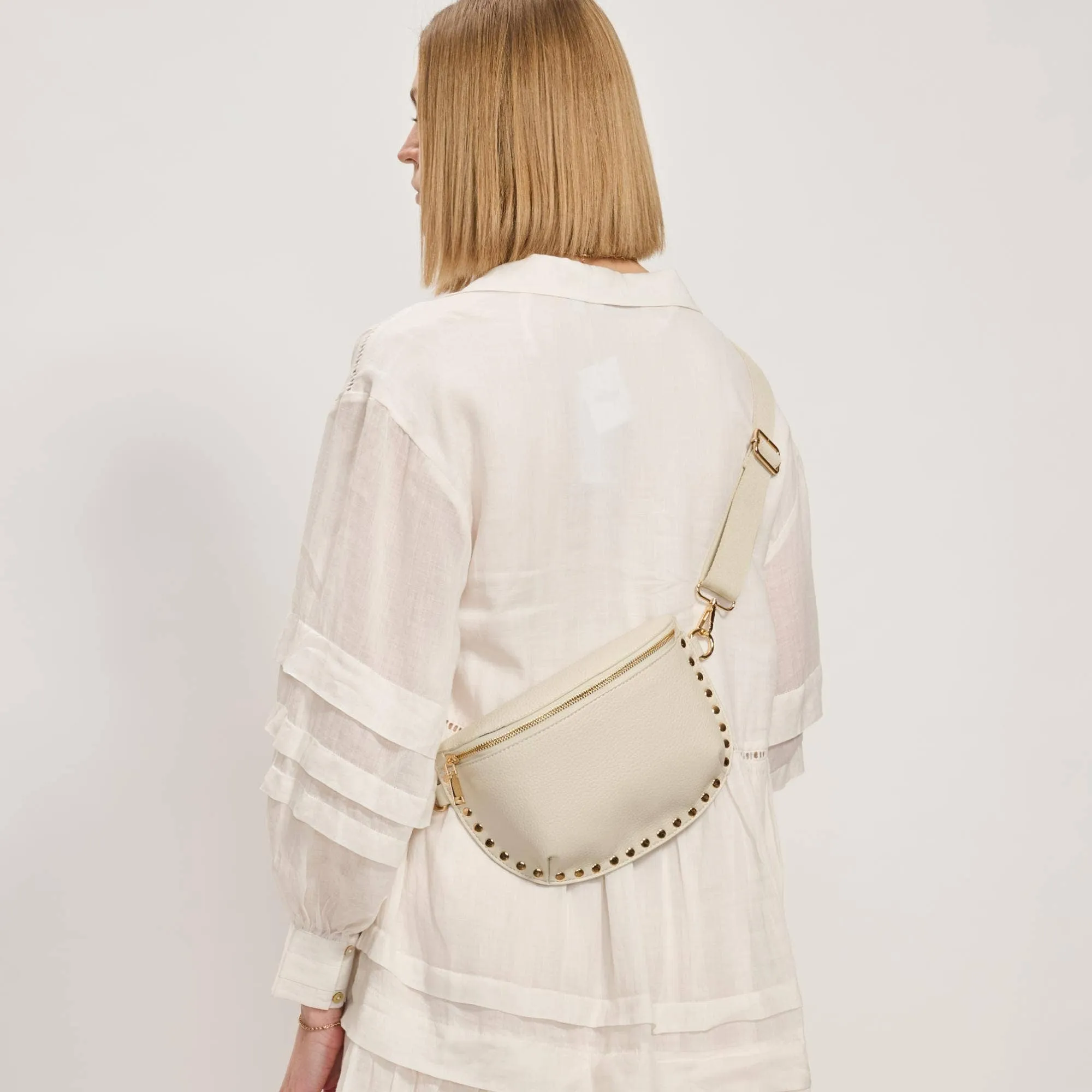 Gizelle Belt Crossbody Bag | Cream