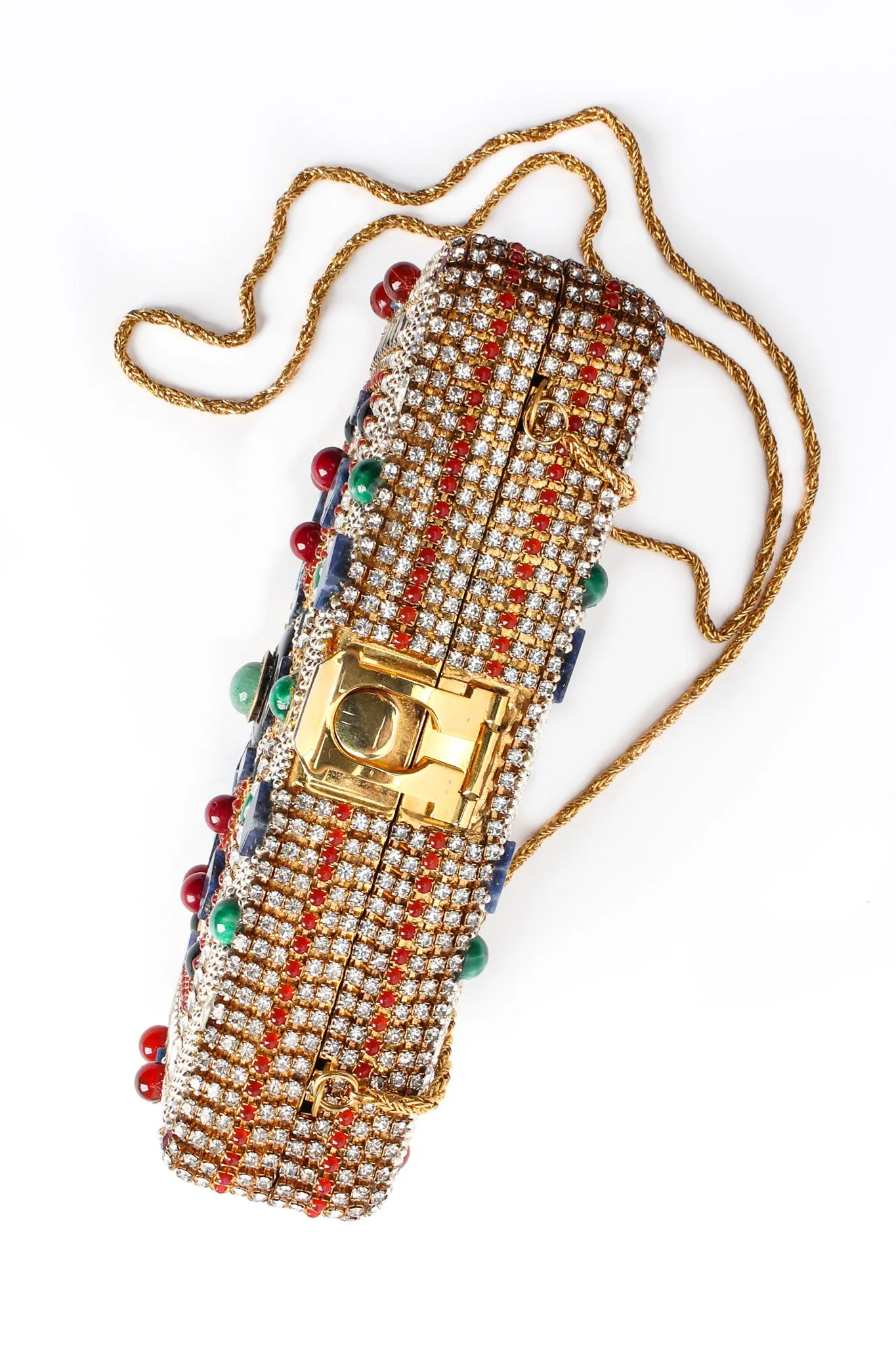 Glass Stone & Rhinestone Box Clutch