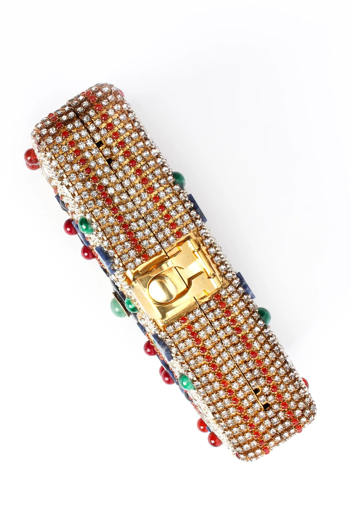 Glass Stone & Rhinestone Box Clutch