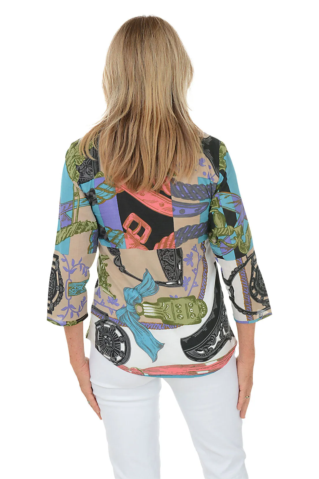 Glenda Embroidered Button-Front Shirt