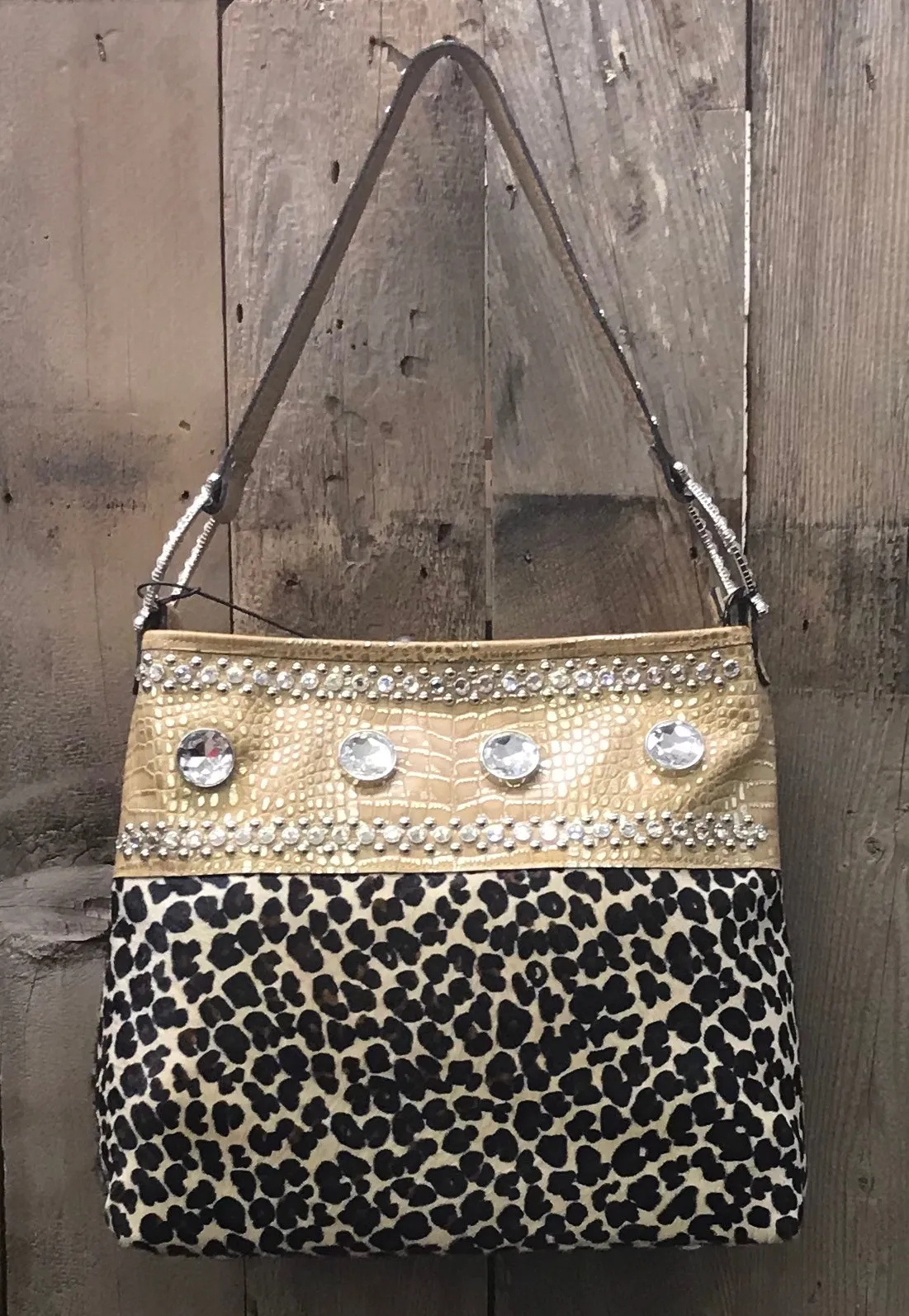 Gold Croc With Leopard Fur